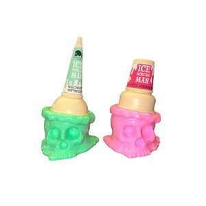 Ice Scream Man Set of 2 by Ryan Rutherford Mint & Strawberry